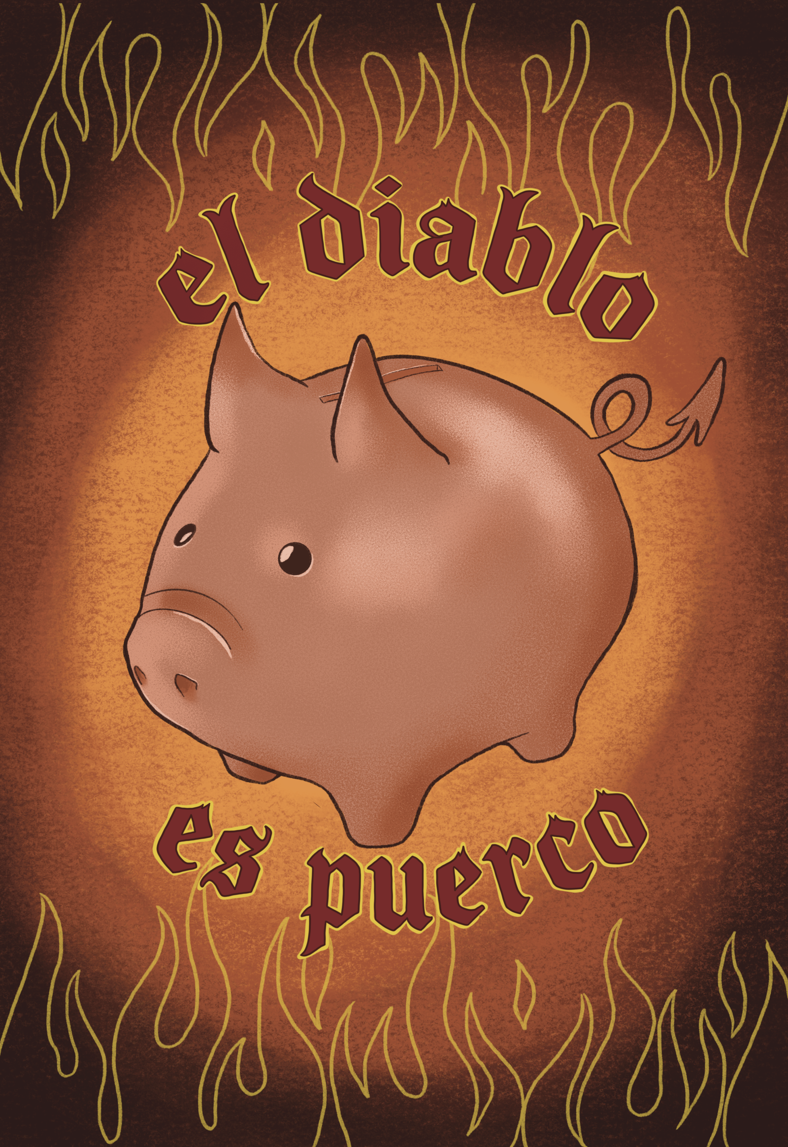Print El diablo es puerco